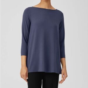 90s Y2K Vintage GAP Boatneck Jersey Stretch Top Women's Medium Minimalist Basic